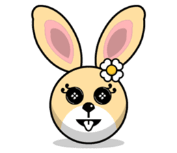 Hunny Bunnys Stickers - Rabbit Emoji sticker #14740223