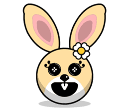 Hunny Bunnys Stickers - Rabbit Emoji sticker #14740225