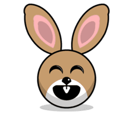 Hunny Bunnys Stickers - Rabbit Emoji sticker #14740226