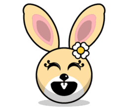 Hunny Bunnys Stickers - Rabbit Emoji sticker #14740227