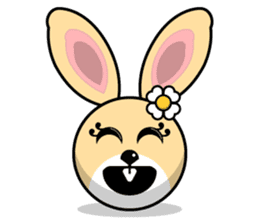 Hunny Bunnys Stickers - Rabbit Emoji sticker #14740227