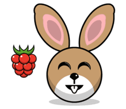 Hunny Bunnys Stickers - Rabbit Emoji sticker #14740234