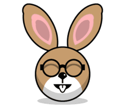 Hunny Bunnys Stickers - Rabbit Emoji sticker #14740244