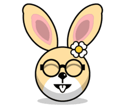 Hunny Bunnys Stickers - Rabbit Emoji sticker #14740245