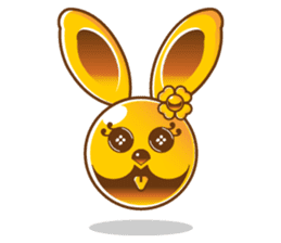 Hunny Bunnys Stickers - Rabbit Emoji sticker #14740261