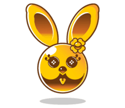 Hunny Bunnys Stickers - Rabbit Emoji sticker #14740261
