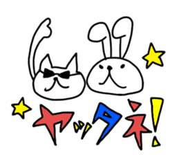 the slow life with a white cat 5 sticker #14741373