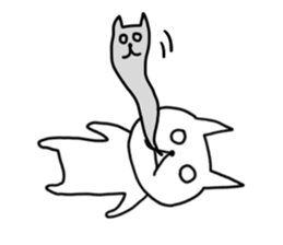 the slow life with a white cat 5 sticker #14741374