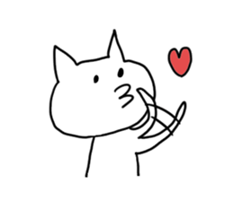 the slow life with a white cat 5 sticker #14741378