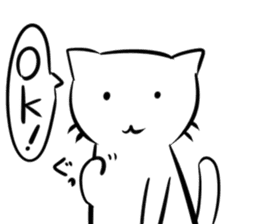 Pretty White cat Sticker 2 sticker #14741714