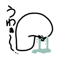 A white rice cake like a guy sticker #14742652