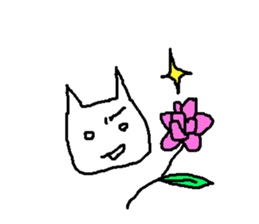 ennui cat and boy sticker #14743151