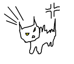 ennui cat and boy sticker #14743158