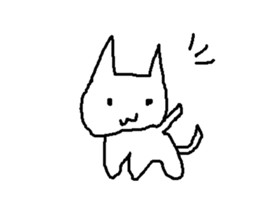 ennui cat and boy sticker #14743161