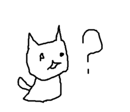ennui cat and boy sticker #14743172