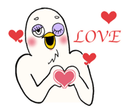 Funny face bird sticker #14743941