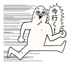 Funny face bird sticker #14743947