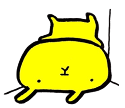 Yellow rabbit sticker 3 sticker #14744084
