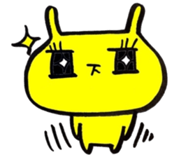 Yellow rabbit sticker 3 sticker #14744086