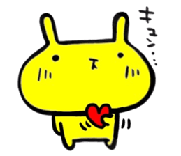 Yellow rabbit sticker 3 sticker #14744087