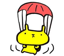 Yellow rabbit sticker 3 sticker #14744095