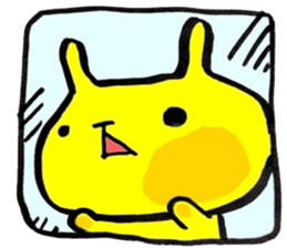 Yellow rabbit sticker 3 sticker #14744096