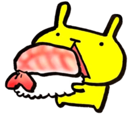 Yellow rabbit sticker 3 sticker #14744098