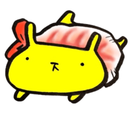 Yellow rabbit sticker 3 sticker #14744099