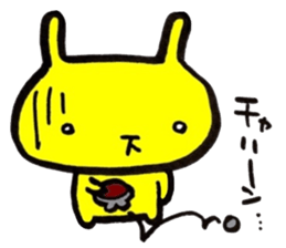 Yellow rabbit sticker 3 sticker #14744102