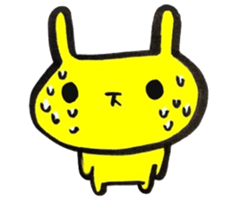 Yellow rabbit sticker 3 sticker #14744107
