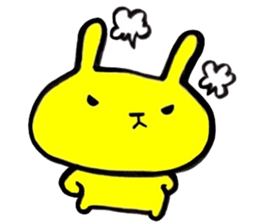 Yellow rabbit sticker 3 sticker #14744108