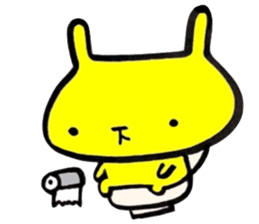 Yellow rabbit sticker 3 sticker #14744113