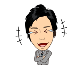 Feeling expression at a company sticker #14746029