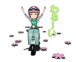 Scooter Girl Animated version sticker #14746359
