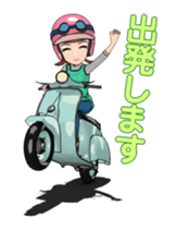 Scooter Girl Animated version sticker #14746362