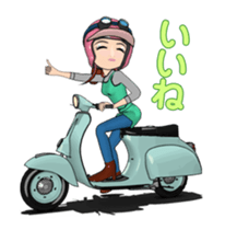 Scooter Girl Animated version sticker #14746363