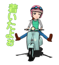 Scooter Girl Animated version sticker #14746365