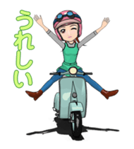 Scooter Girl Animated version sticker #14746366