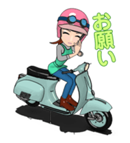 Scooter Girl Animated version sticker #14746368