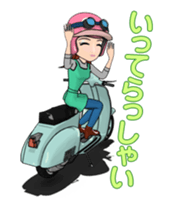 Scooter Girl Animated version sticker #14746369