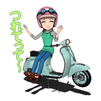 Scooter Girl Animated version sticker #14746370
