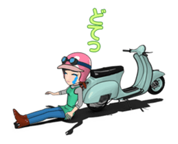Scooter Girl Animated version sticker #14746373