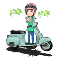 Scooter Girl Animated version sticker #14746375