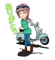 Scooter Girl Animated version sticker #14746377