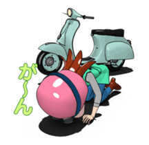 Scooter Girl Animated version sticker #14746378