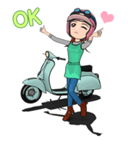 Scooter Girl Animated version sticker #14746379