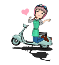 Scooter Girl Animated version sticker #14746380