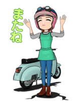 Scooter Girl Animated version sticker #14746381