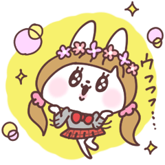 Pigtails girl rabbit 2