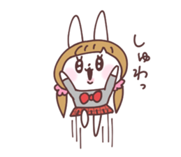 Pigtails girl rabbit 2 sticker #14746561